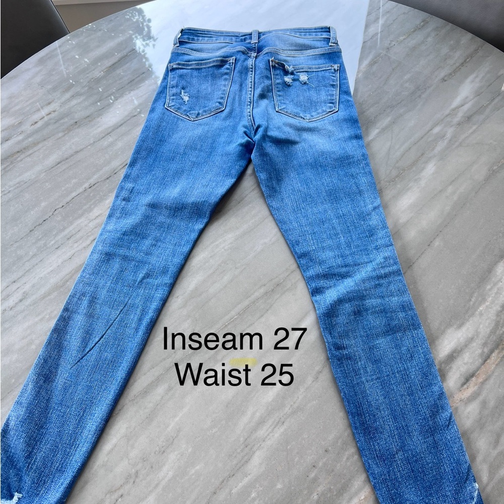 Flying Monkey Distressed Blue Skinny Jeans - Picture 3 of 3